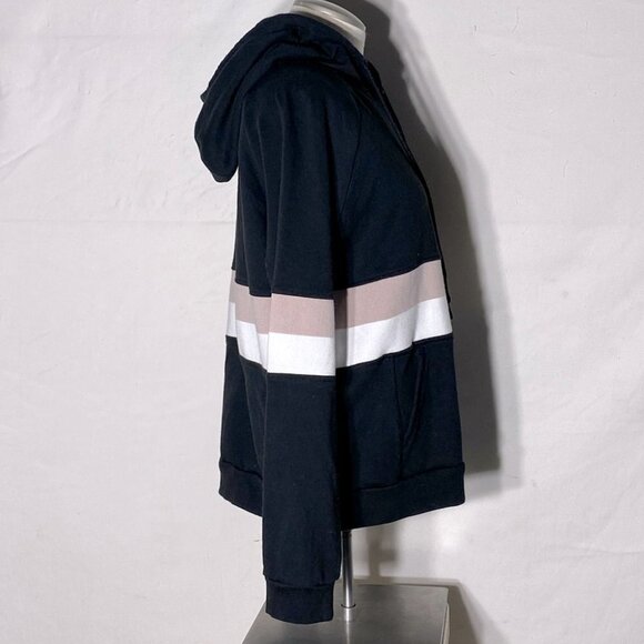 5/$25 Marc New York Performance Black Pink White Stripe 1/4 Zip Hoodie M - Picture 5 of 14